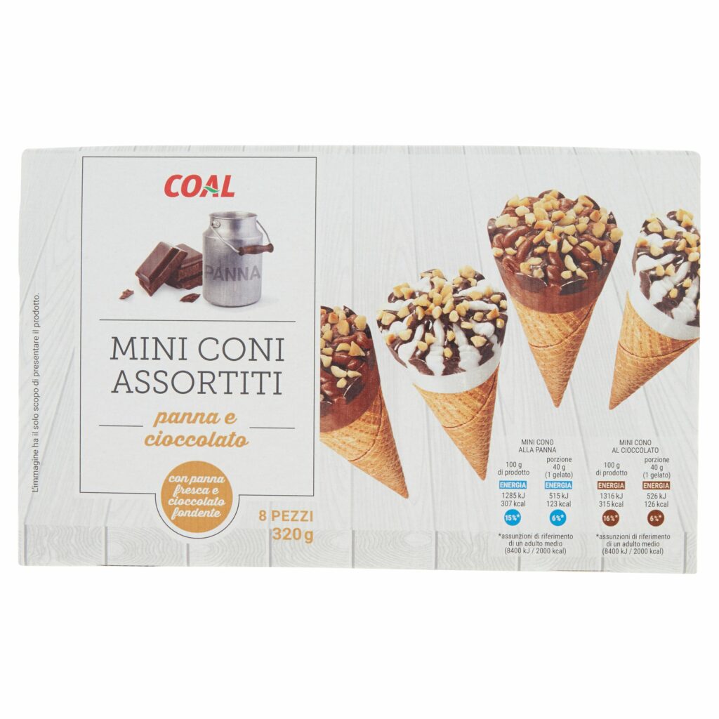 Coal Mini Coni Assortiti panna e cioccolato 8 x 40 g