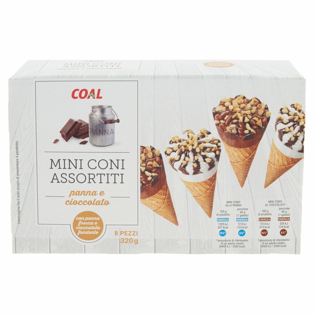 Coal Mini Coni Assortiti panna e cioccolato 8 x 40 g