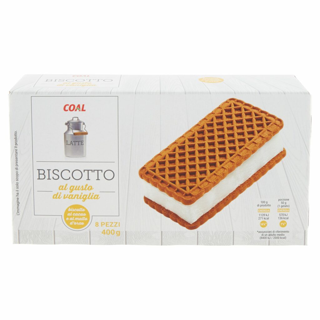 Coal Biscotto al gusto di vaniglia 8 x 50 g