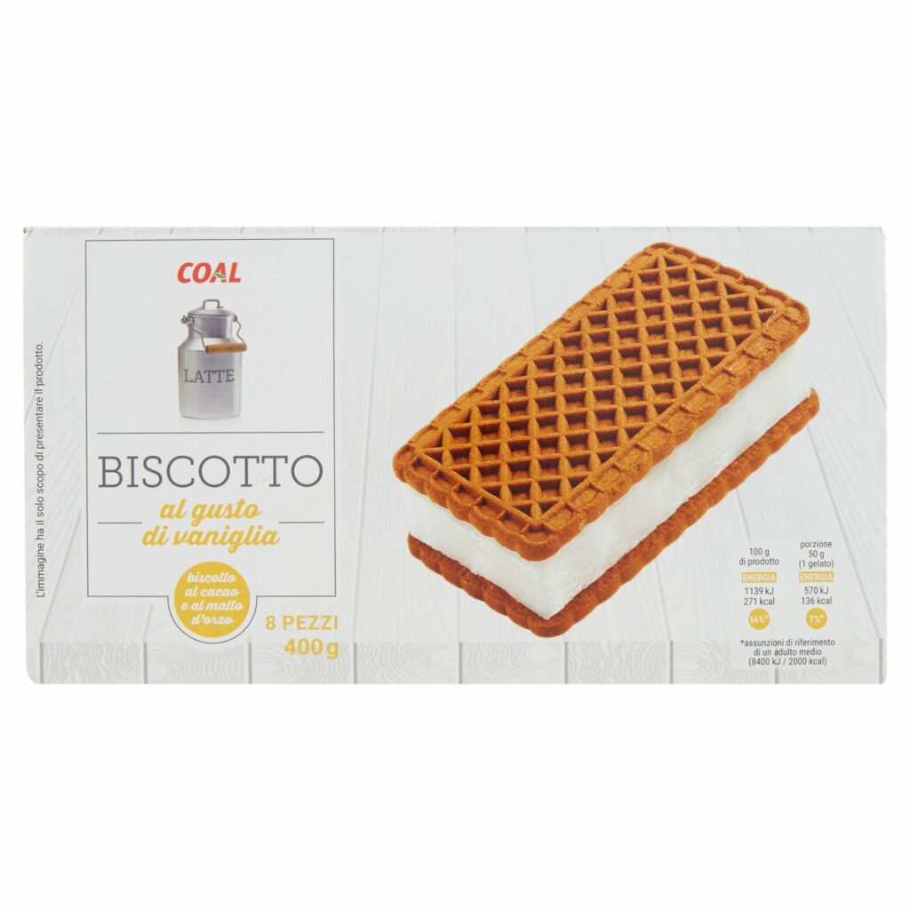 Coal Biscotto al gusto di vaniglia 8 x 50 g