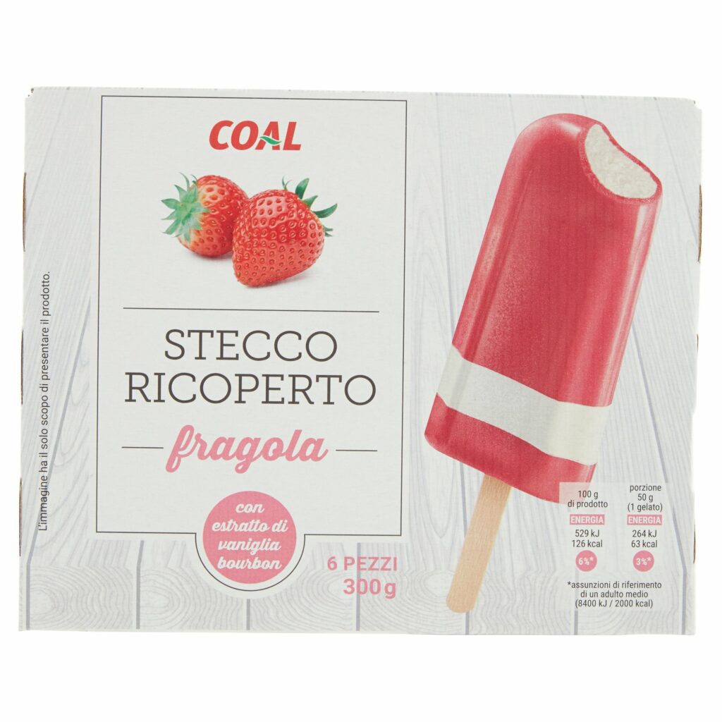 Coal Stecco Ricoperto fragola 6 x 50 g