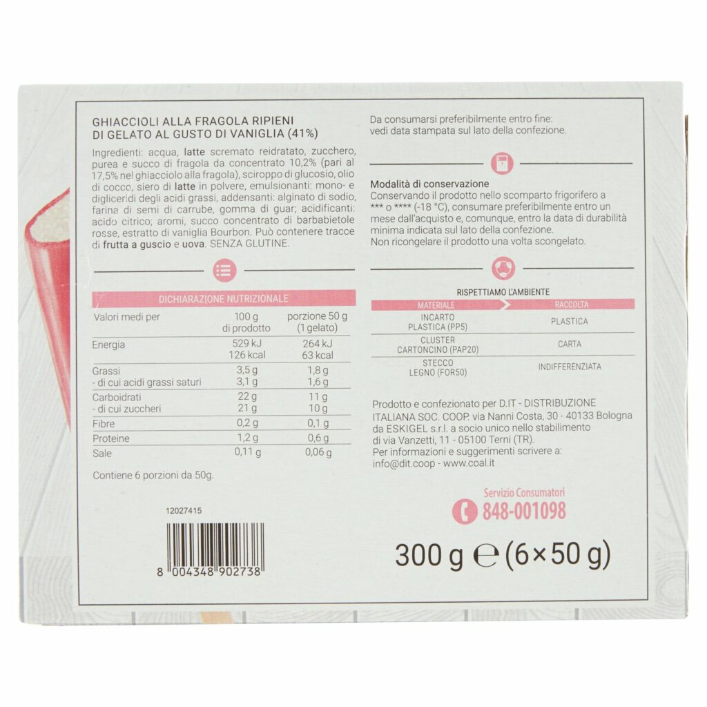 Coal Stecco Ricoperto fragola 6 x 50 g