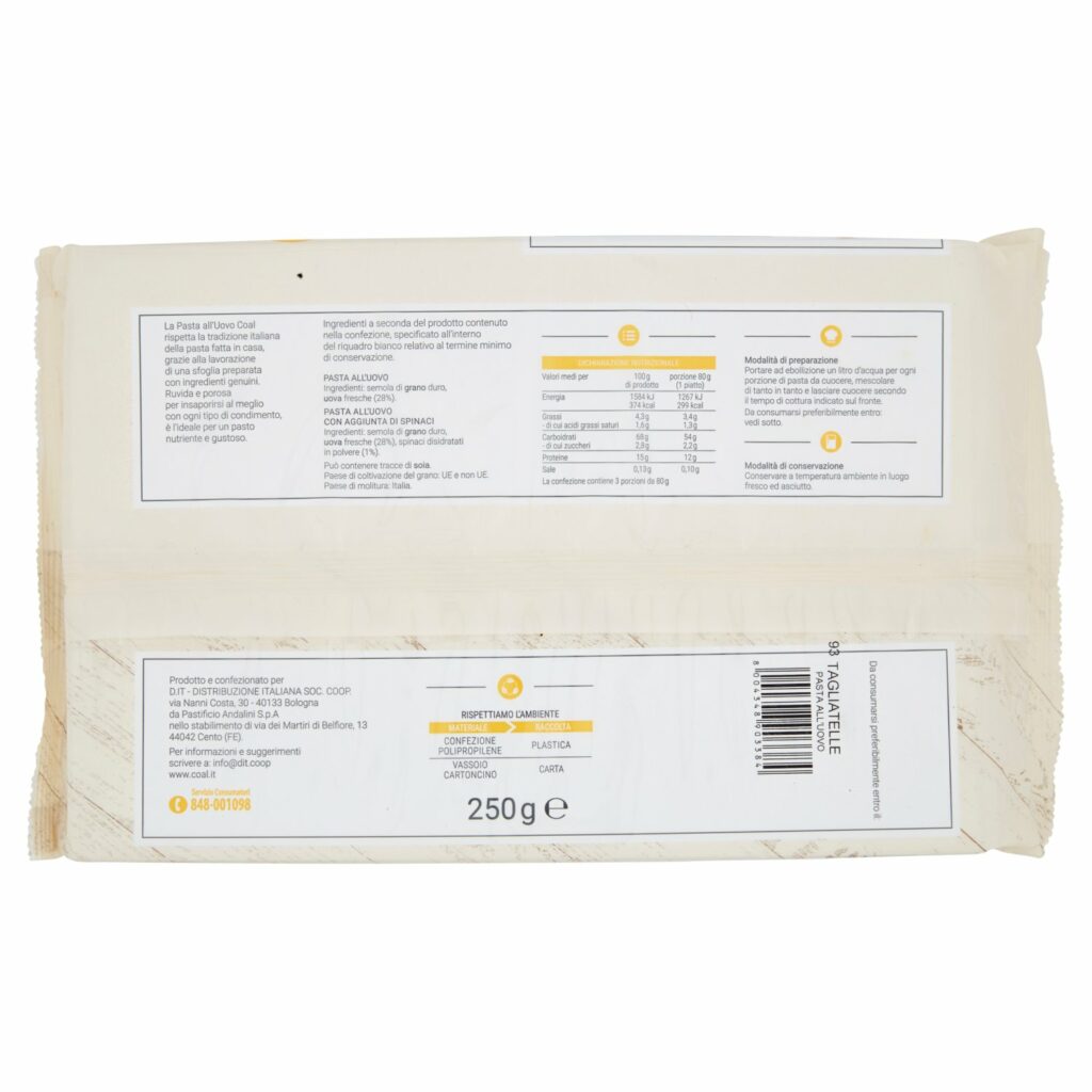 Coal Pasta all'Uovo 93 Tagliatelle 250 g