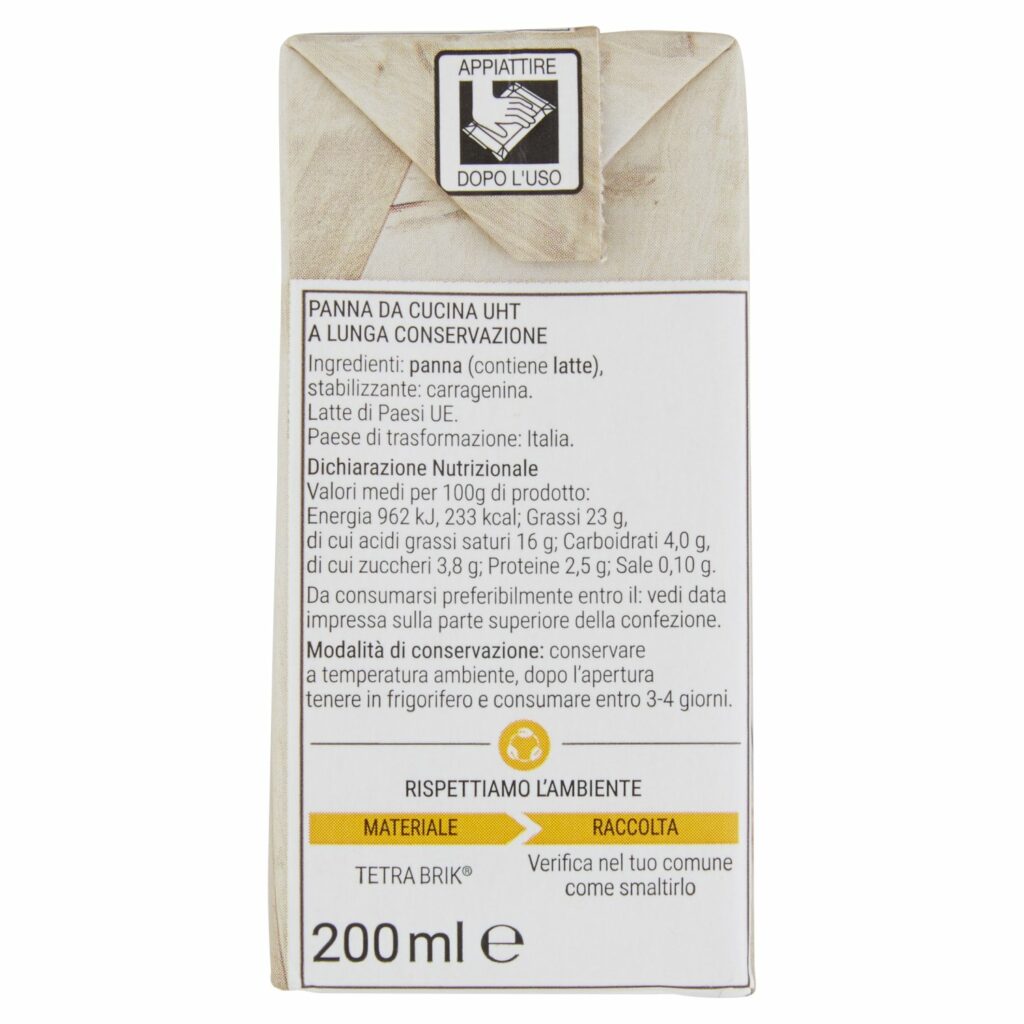 Coal Panna da Cucina U.H.T. a lunga conservazione 200 ml