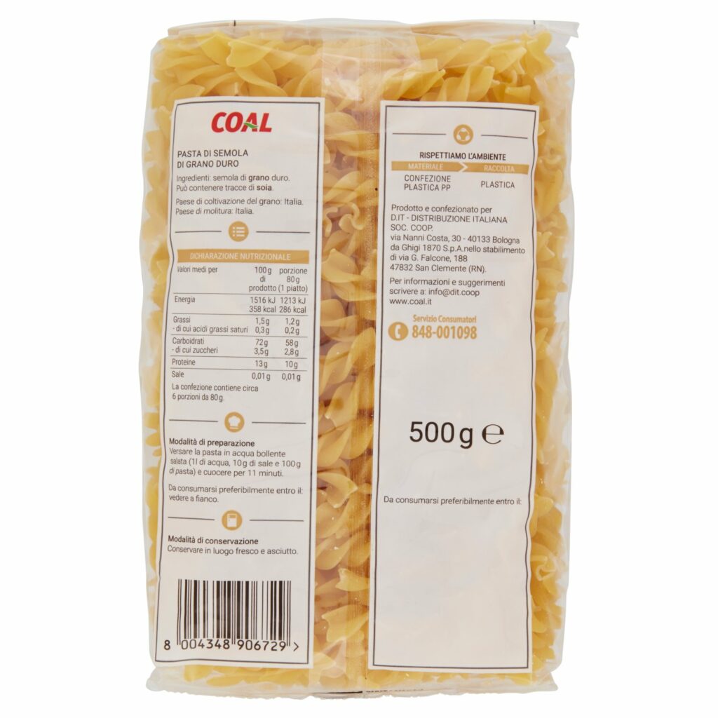 Coal Fusilli 500 g