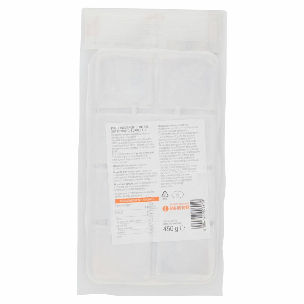 Coal Polpi Interi Indopacifici surgelati 450 g