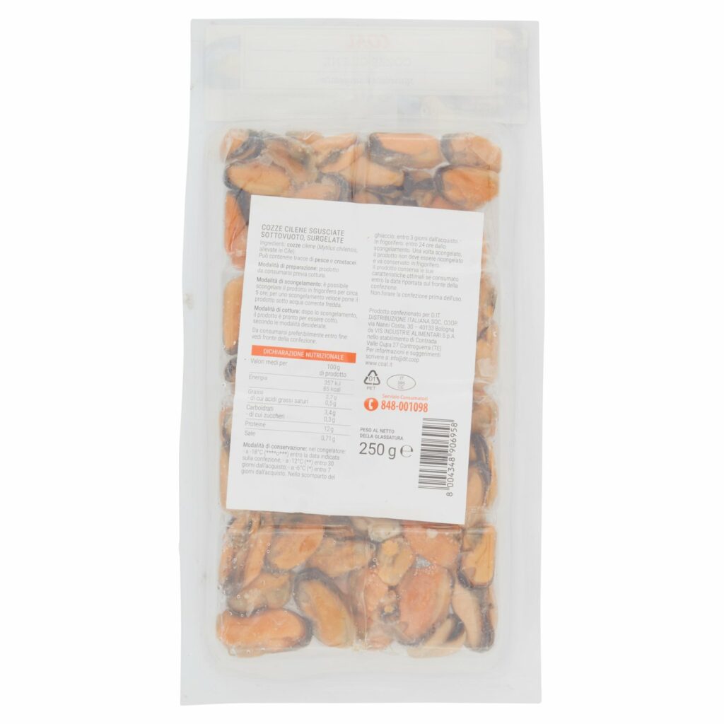 Coal Cozze Cilene sgusciate e surgelate 250 g