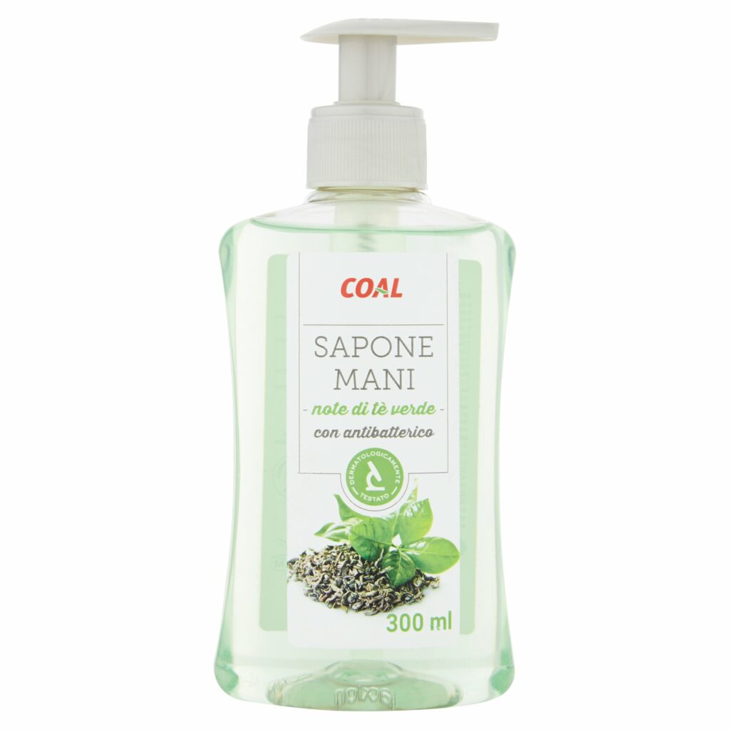 Coal Sapone Mani note di tè verde con antibatterico 300 ml