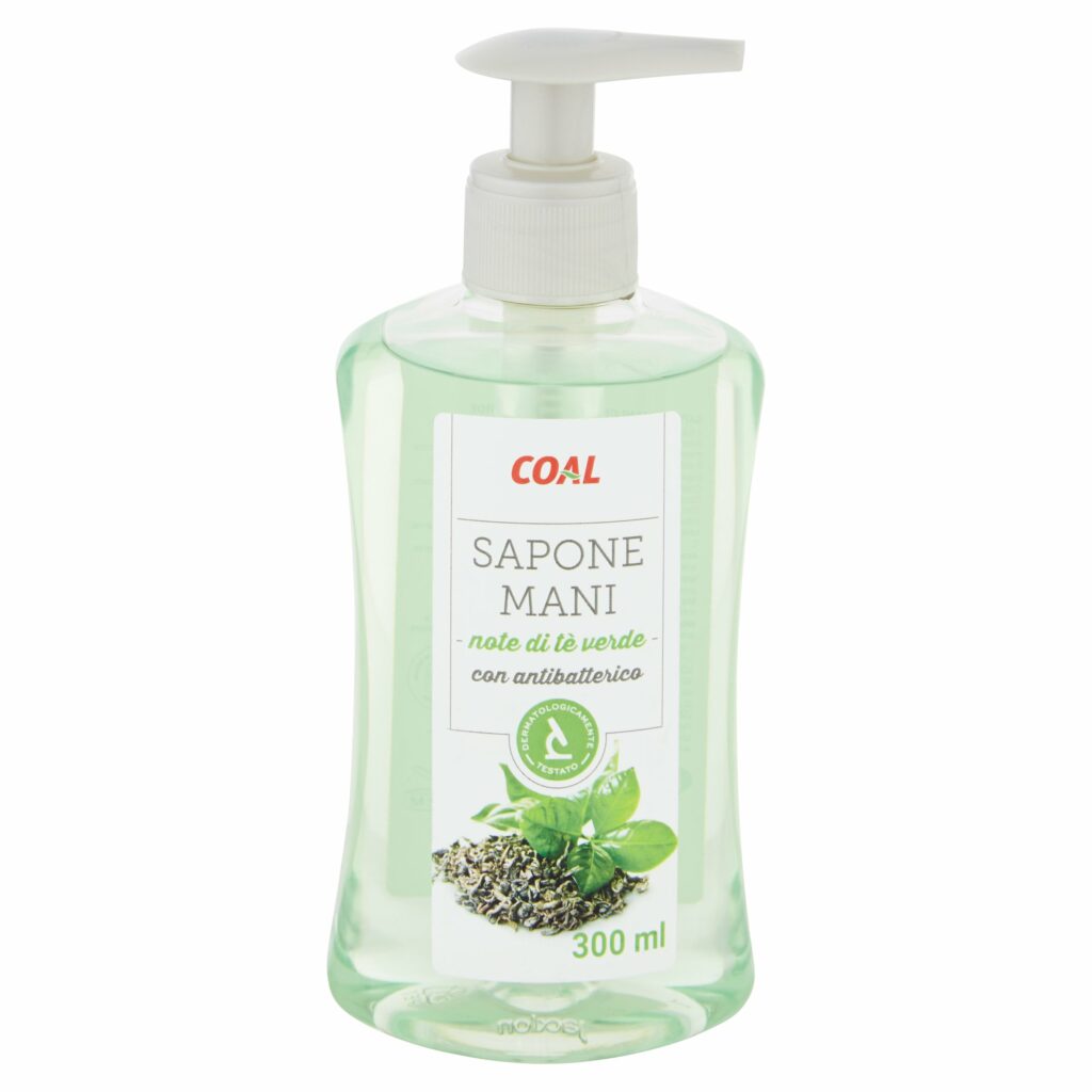 Coal Sapone Mani note di tè verde con antibatterico 300 ml
