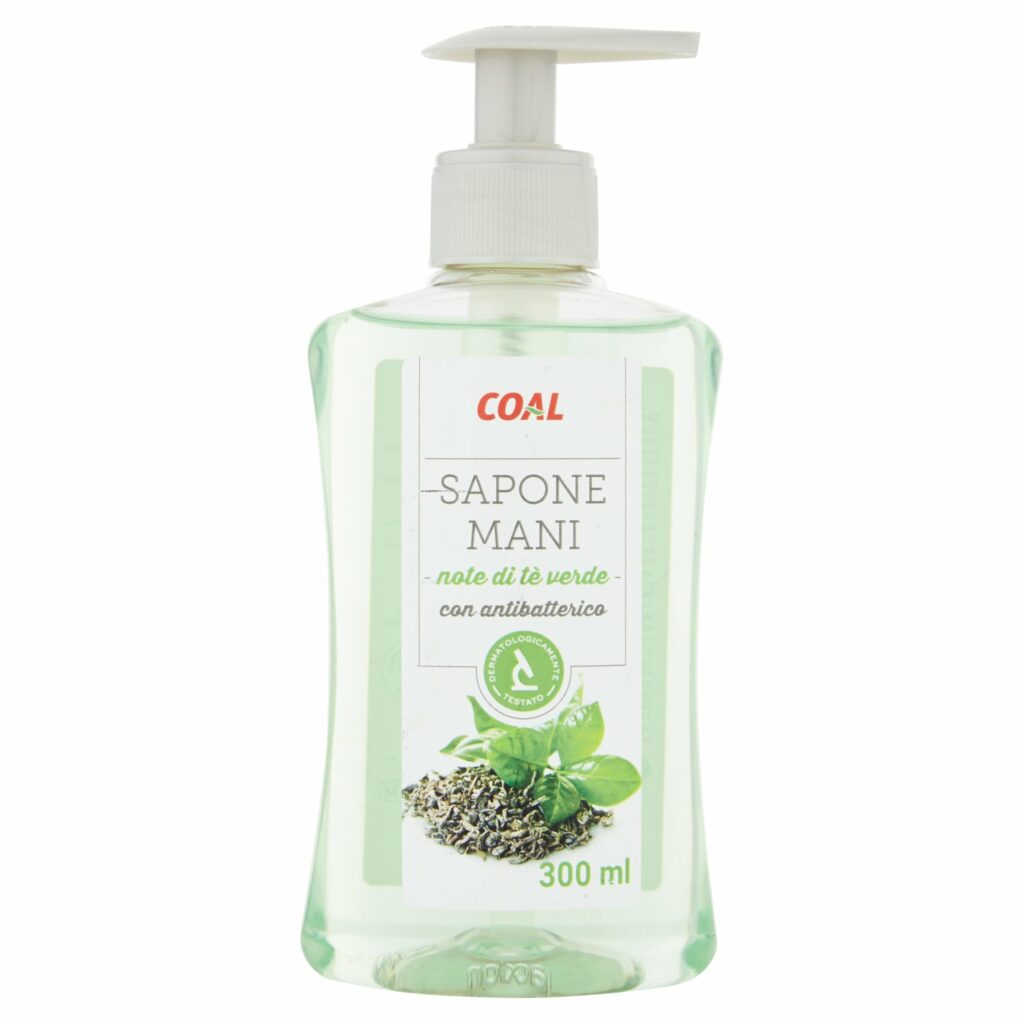 Coal Sapone Mani note di tè verde con antibatterico 300 ml