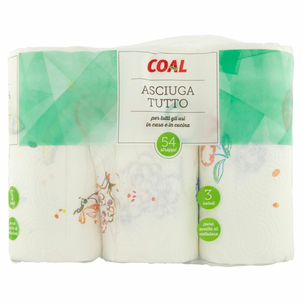 Coal Asciuga Tutto 54 Strappi 3 Rotoli