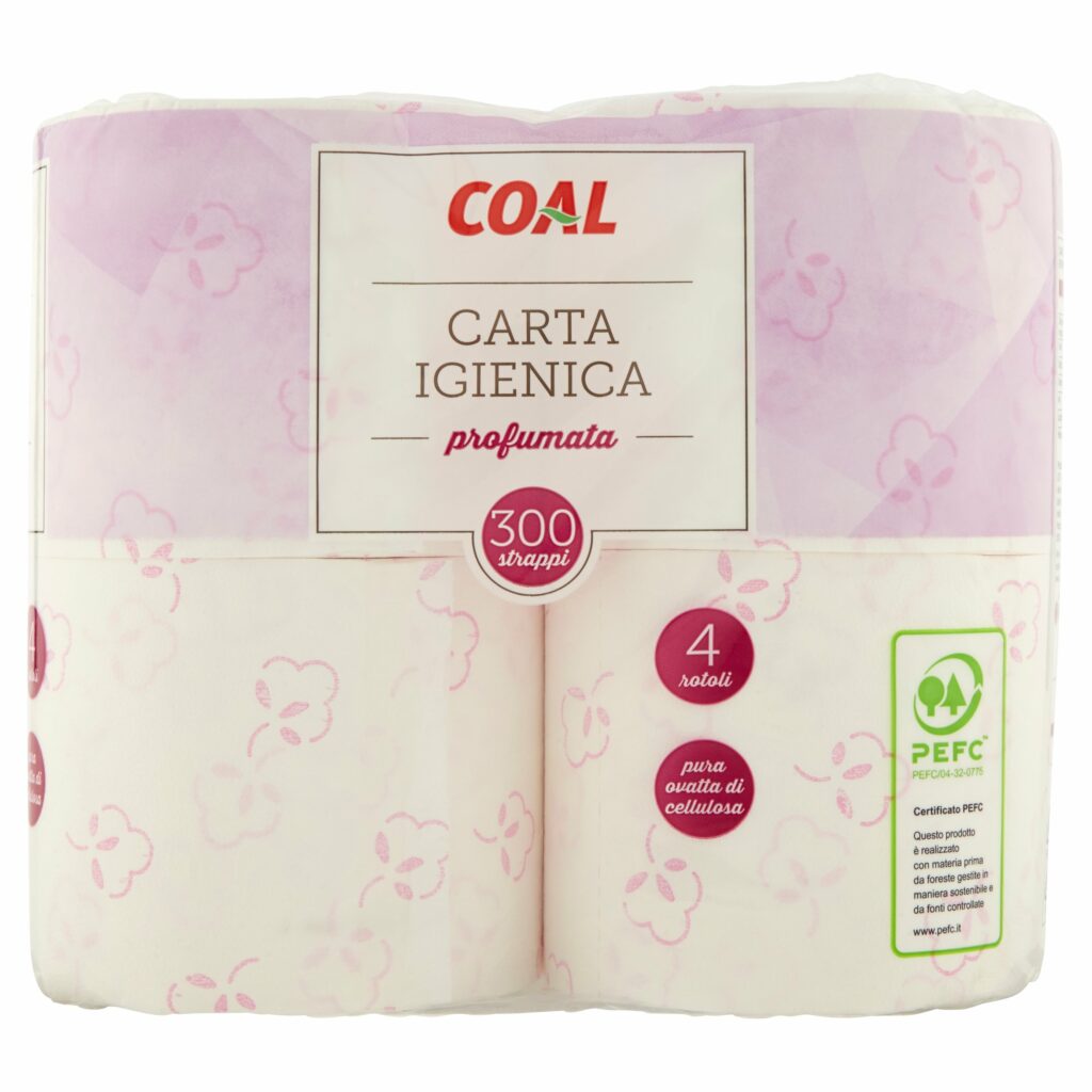 Coal Carta Igienica profumata 300 strappi 4 rotoli