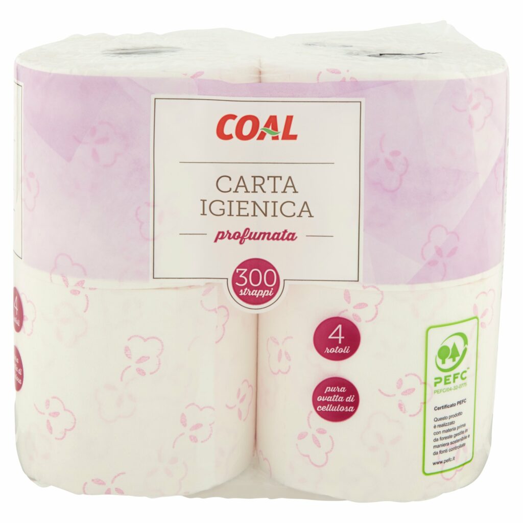 Coal Carta Igienica profumata 300 strappi 4 rotoli