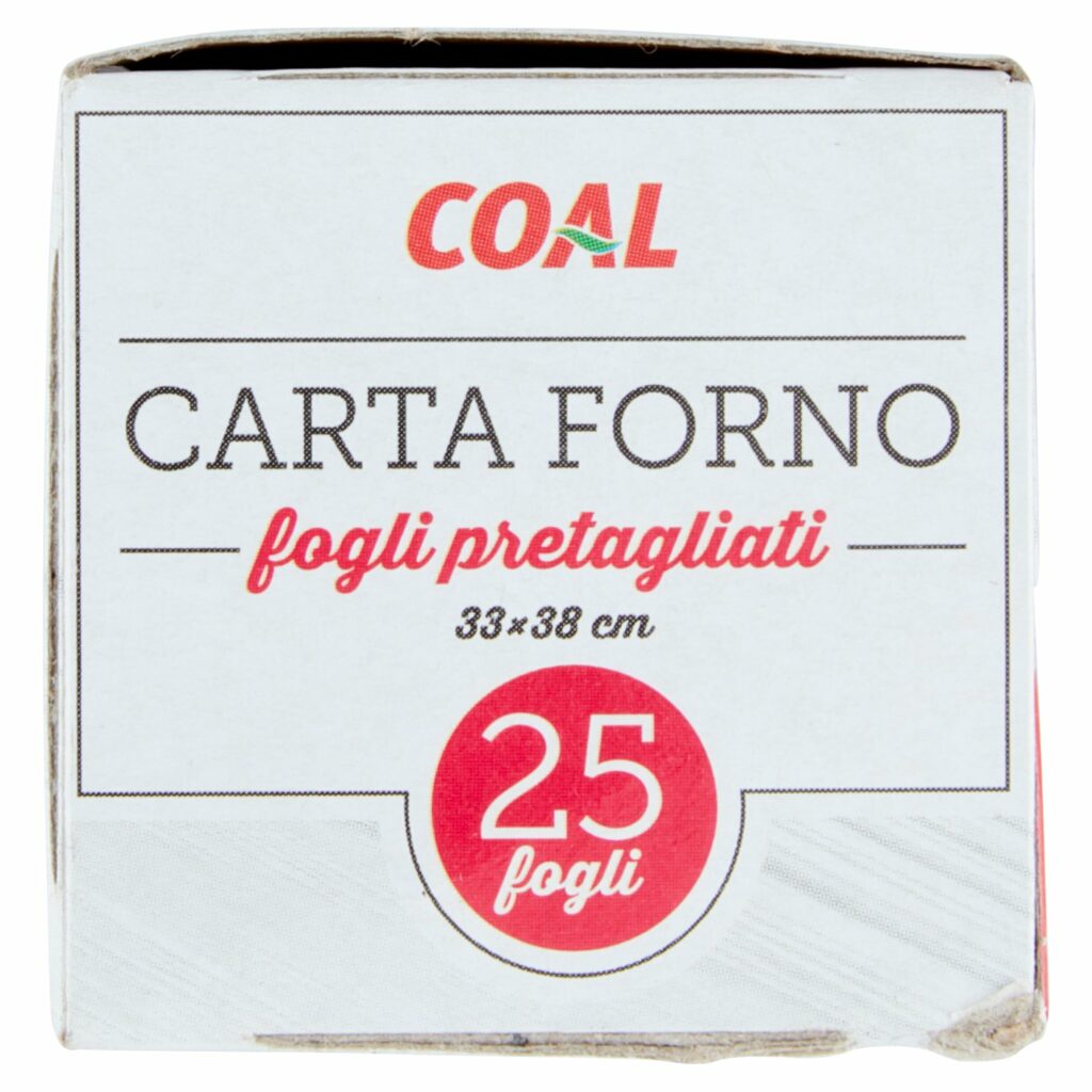 Coal Carta Forno fogli pretagliati 33x38 cm 25 pz