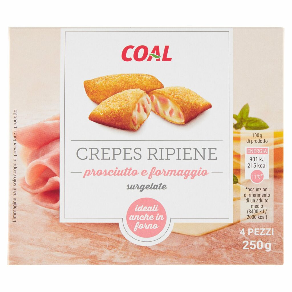 Coal Crepes Ripiene prosciutto e formaggio surgelate 250 g