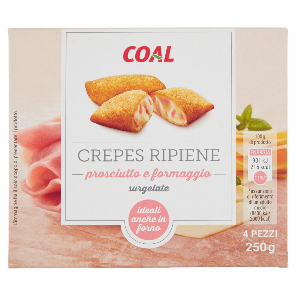 Coal Crepes Ripiene prosciutto e formaggio surgelate 250 g