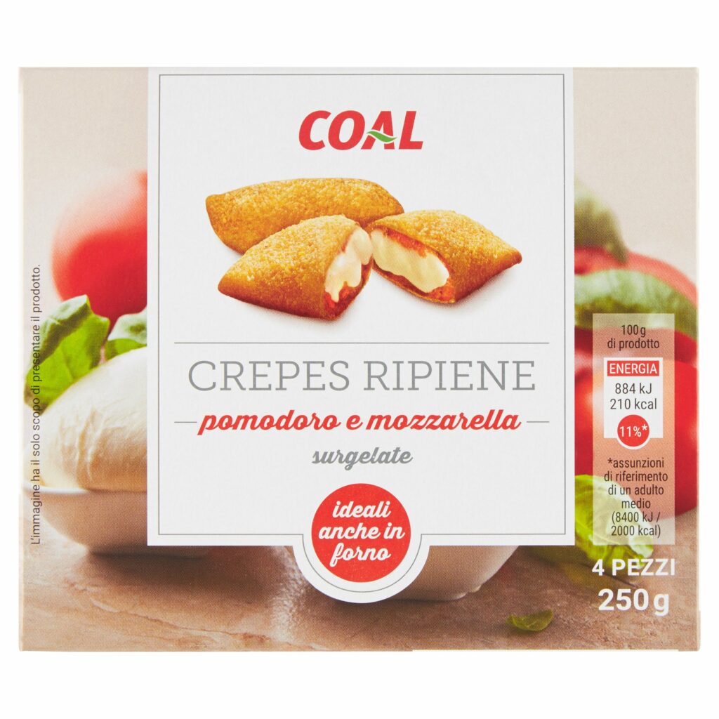 Coal Crepes Ripiene pomodoro e mozzarella surgelate 250 g