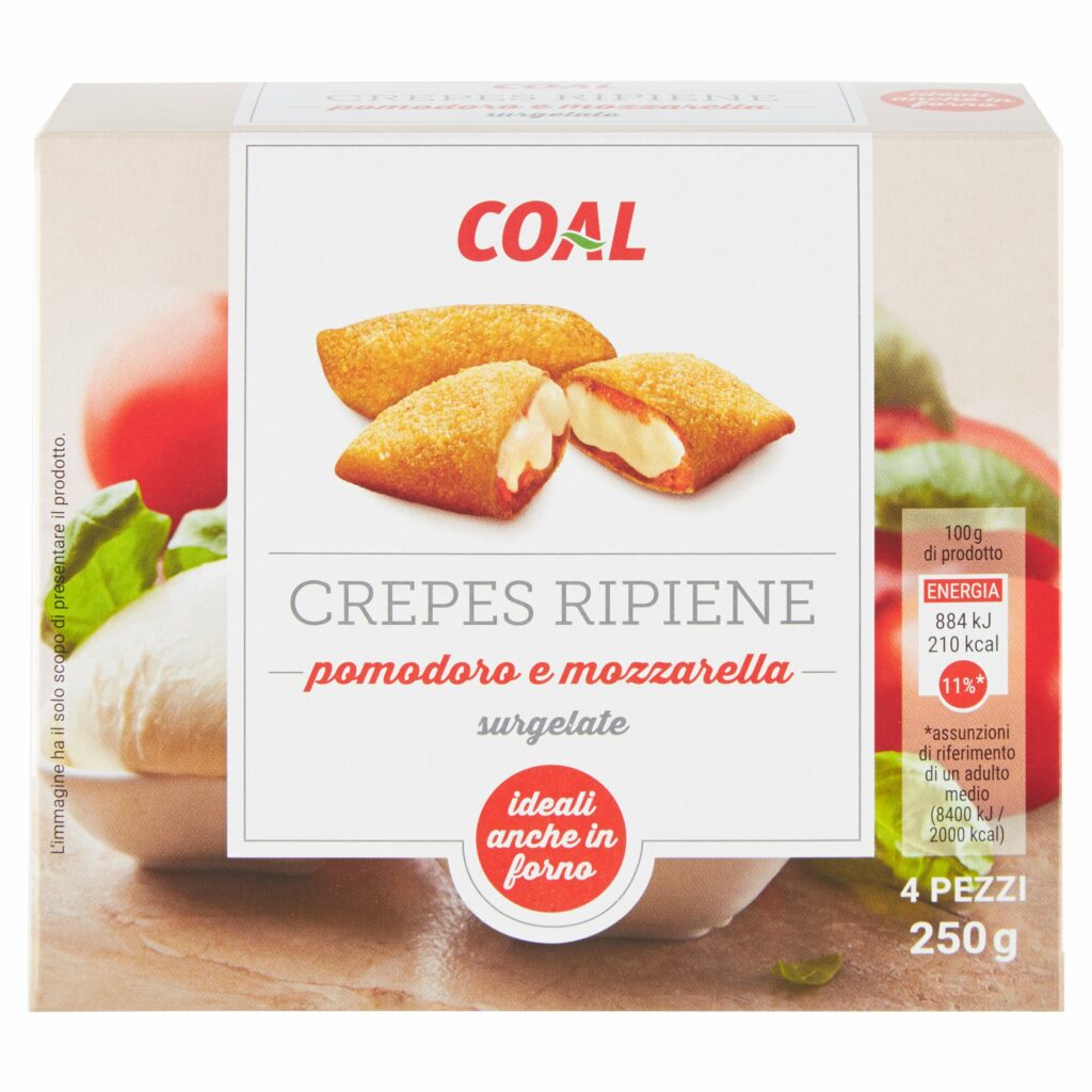 Coal Crepes Ripiene pomodoro e mozzarella surgelate 250 g