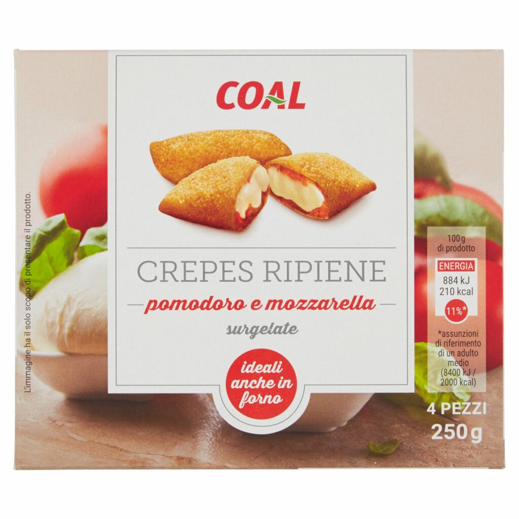 Coal Crepes Ripiene pomodoro e mozzarella surgelate 250 g