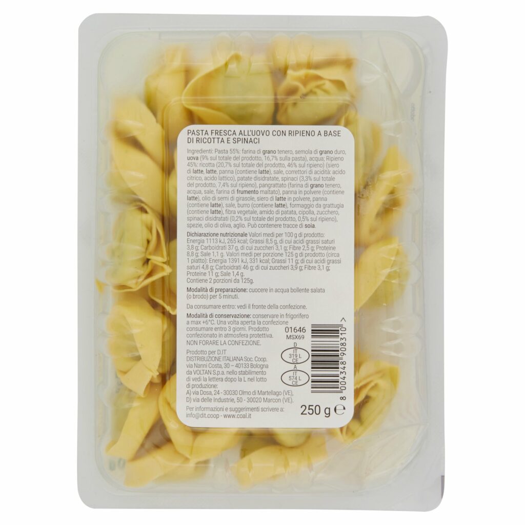 Coal Tortelloni ricotta e spinaci 250 g