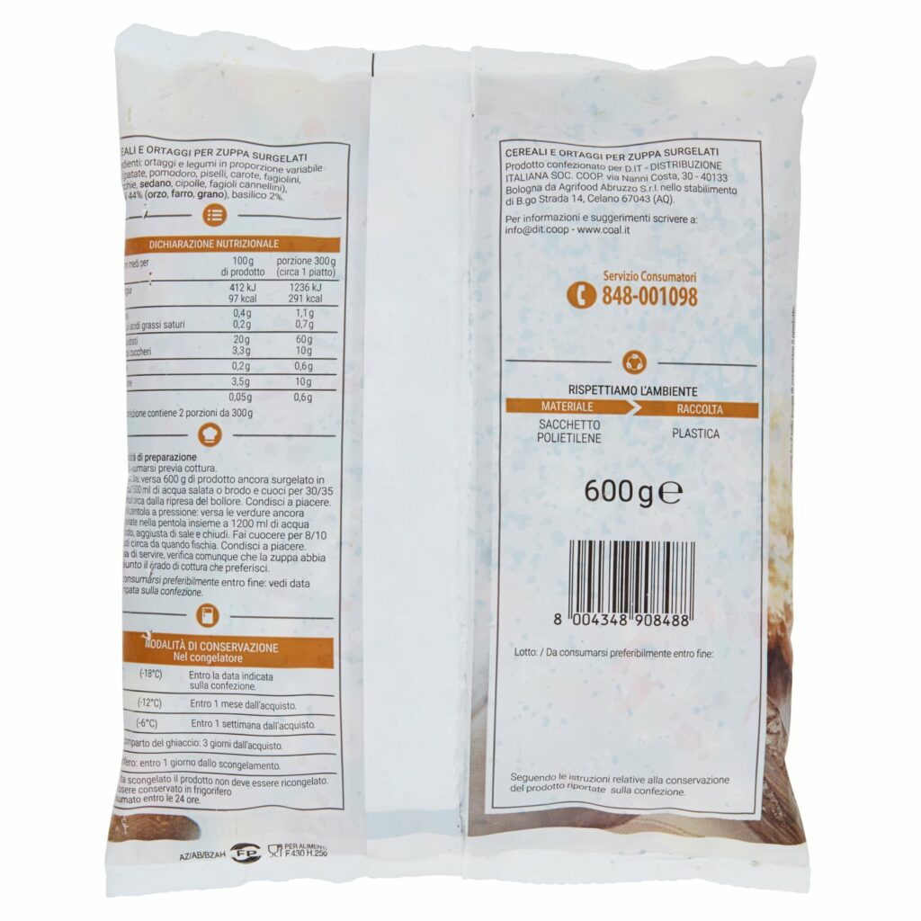 Coal Zuppa ai cereali surgelata 600 g