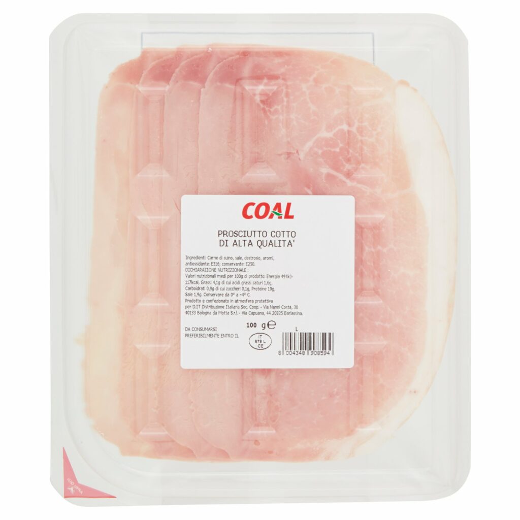 Coal Prosciutto Cotto di Alta Qualità 100 g