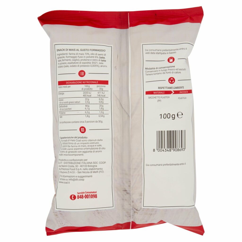 Coal Cornetti di Mais gusto formaggio 100 g