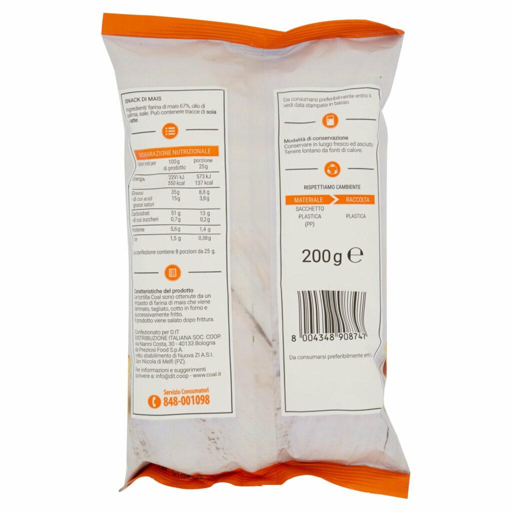 Coal Tortilla 200 g
