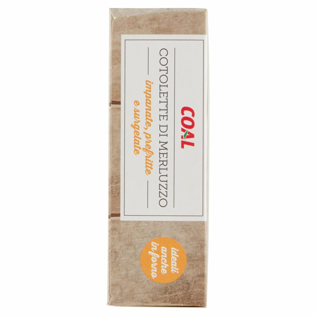 Coal Cotolette di Merluzzo impanate, prefritte e surgelate 400 g