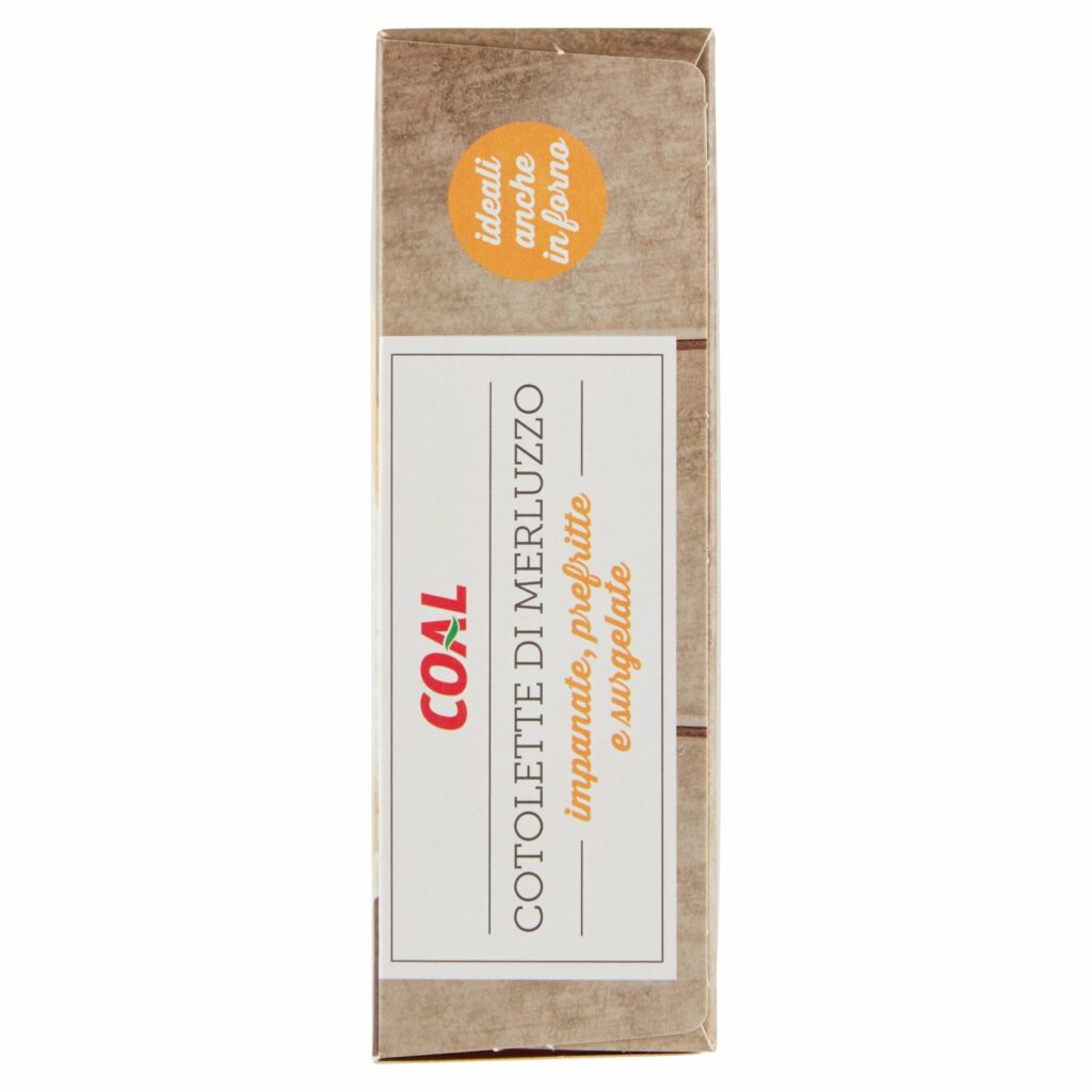 Coal Cotolette di Merluzzo impanate, prefritte e surgelate 400 g