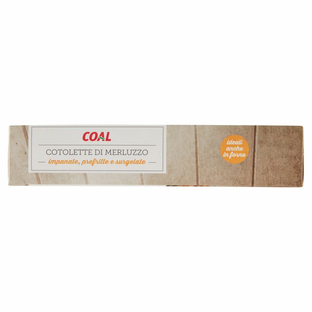 Coal Cotolette di Merluzzo impanate, prefritte e surgelate 400 g