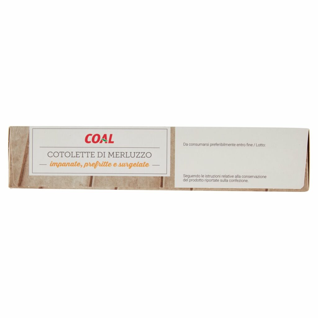 Coal Cotolette di Merluzzo impanate, prefritte e surgelate 400 g