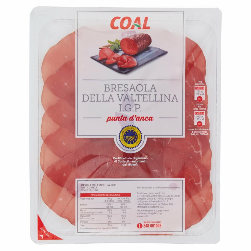 Coal Bresaola della Valtellina I.G.P. punta d'anca 80 g