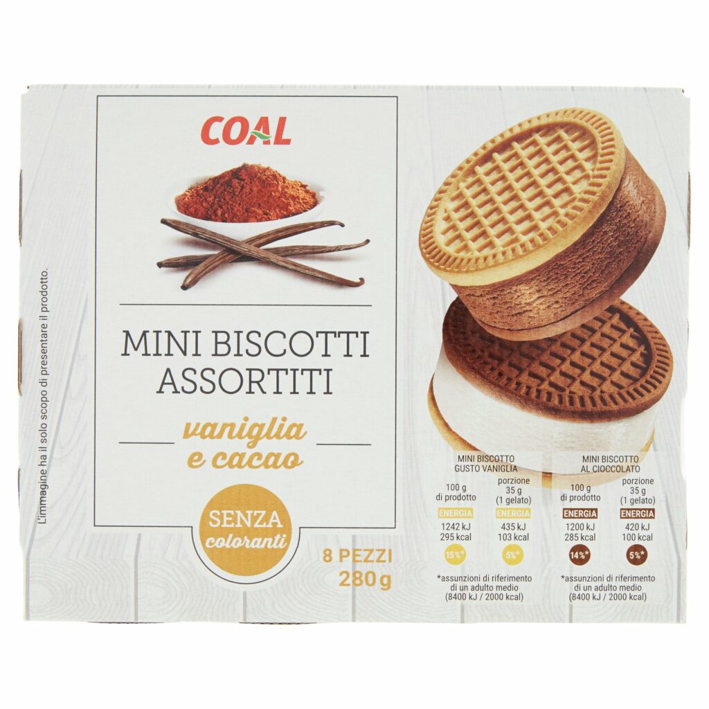 Coal Mini Biscotti Assortiti vaniglia e cacao 8 x 35 g