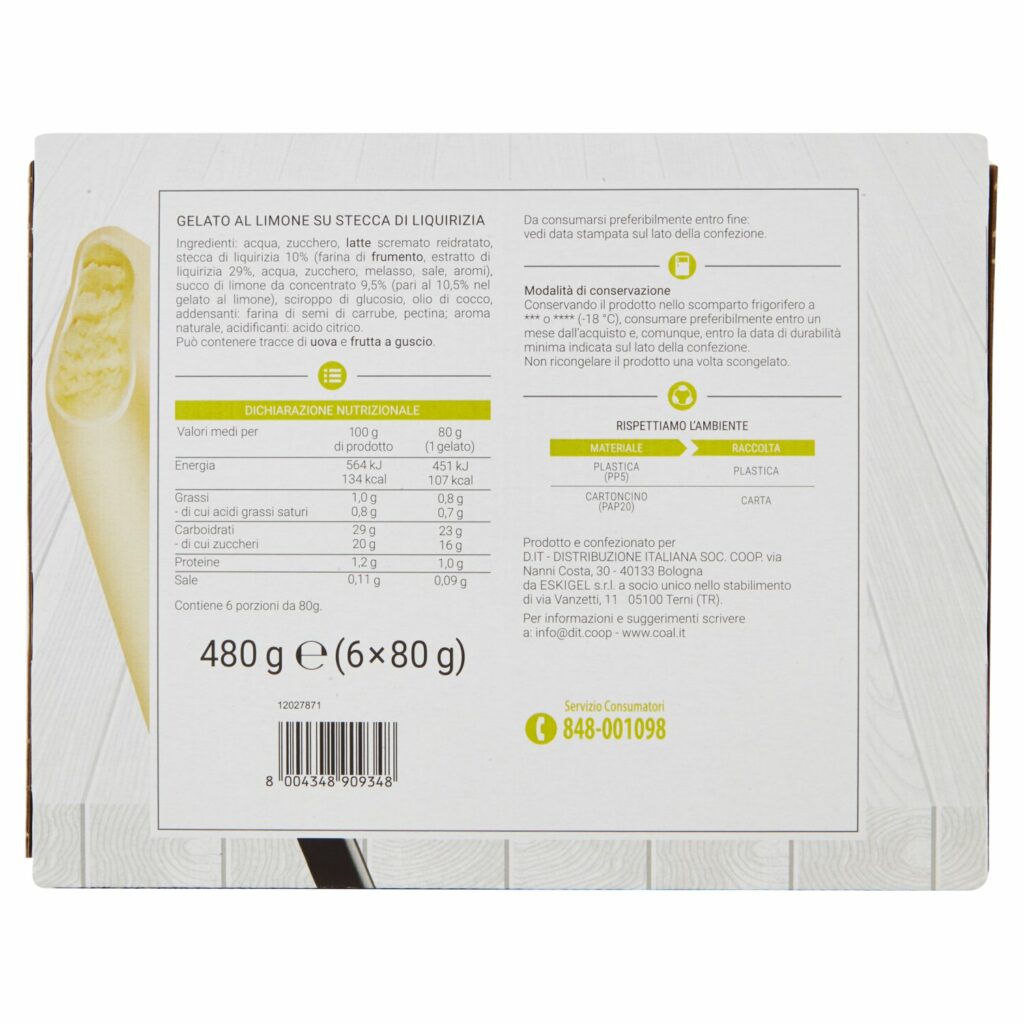 Coal Stecco al limone 6 x 80 g