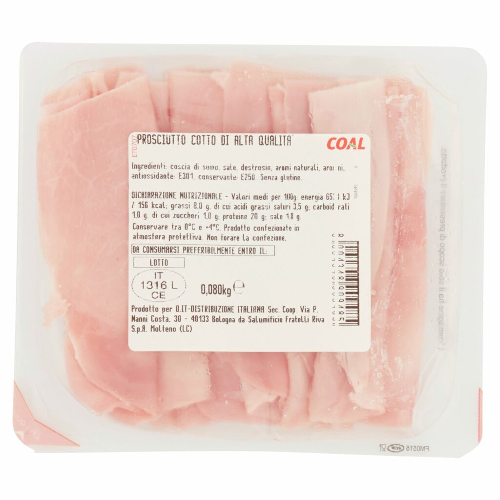 Coal Prosciutto Cotto alta qualità 80 g