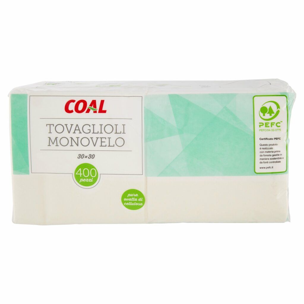 Coal Tovaglioli Monovelo 30x30 400 pz