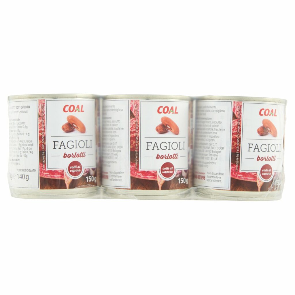 Coal Fagioli borlotti cotti al vapore 3 x 150 g