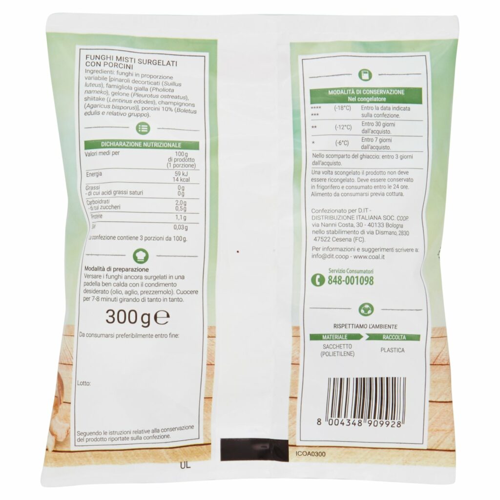 Coal Funghi Misti con porcini surgelati 300 g