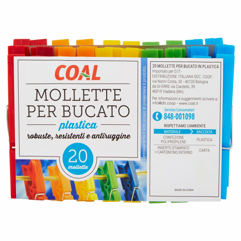 Coal Mollette per Bucato plastica 20 pz