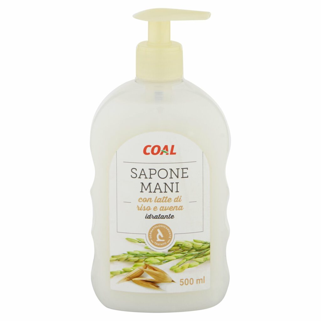 Coal Sapone Mani con latte di riso e avena idratante 500 ml