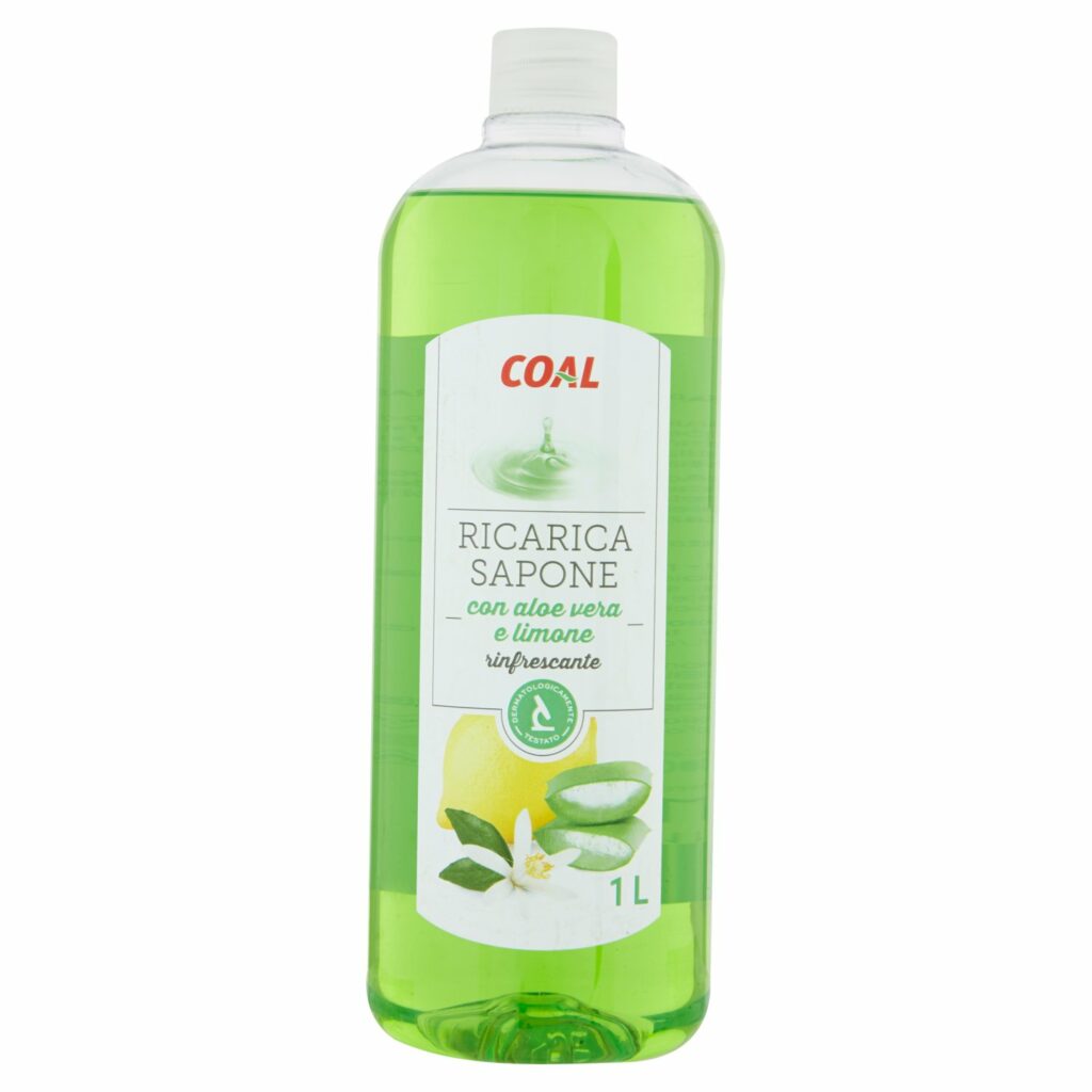 Coal Ricarica Sapone con aloe vera e limone rinfrescante 1 L