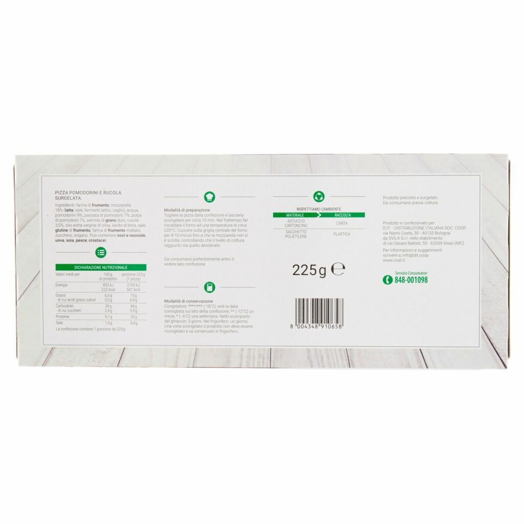 Coal la Pizza del Fornaio pomodorini e rucola 225 g