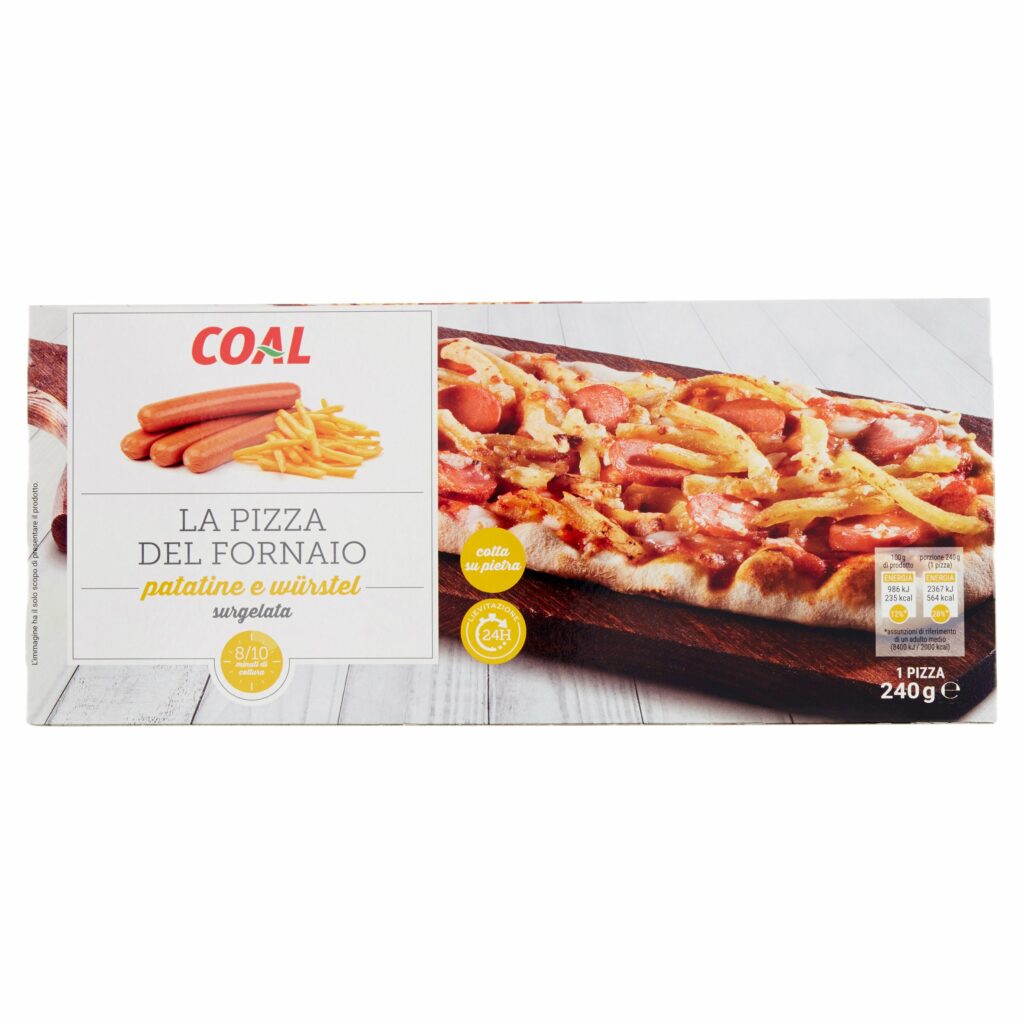 Coal la Pizza del Fornaio patatine e würstel surgelata 240 g