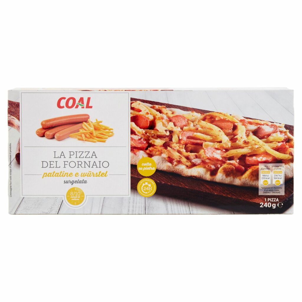 Coal la Pizza del Fornaio patatine e würstel surgelata 240 g