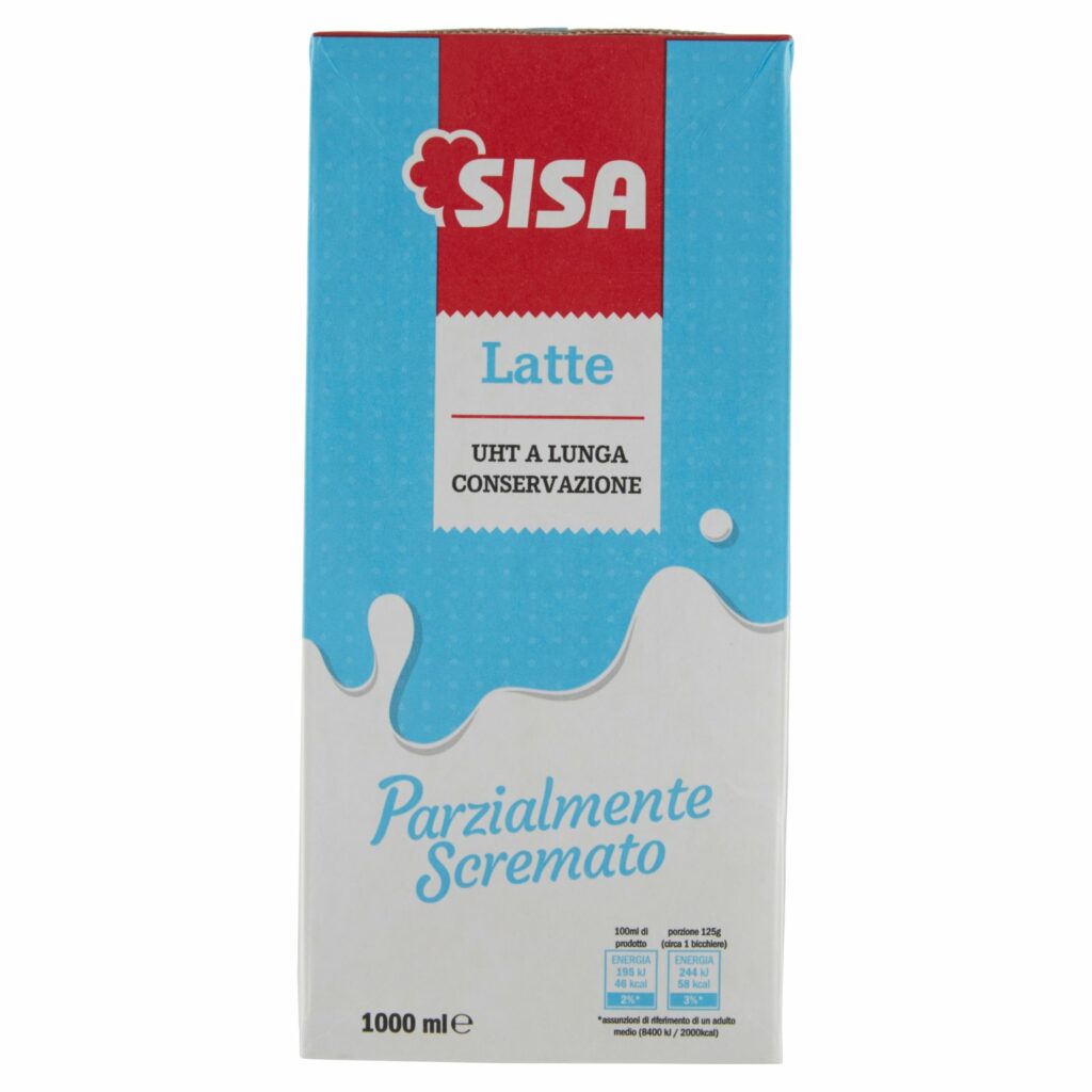 Sisa Latte UHT a Lunga Conservazione Parzialmente Scremato 1000 ml