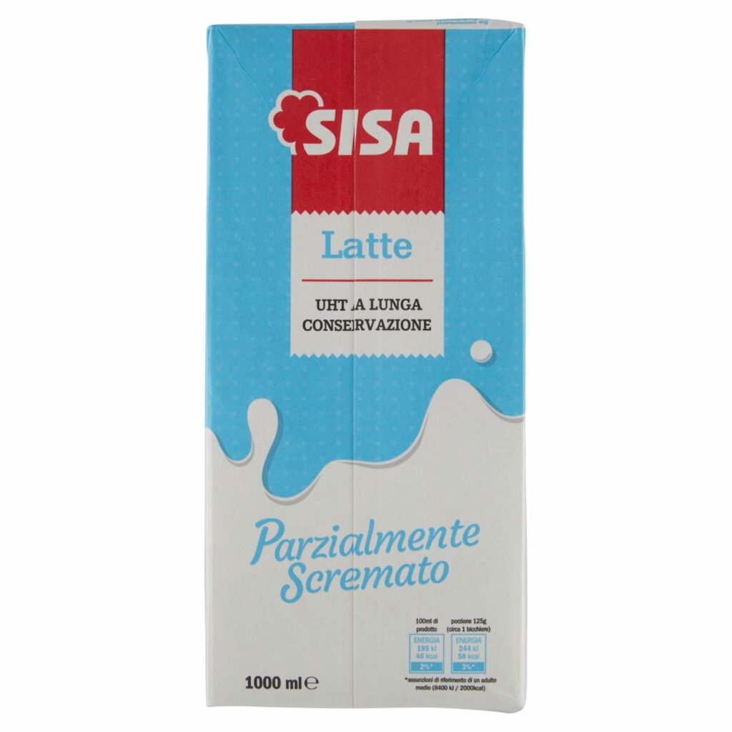 Sisa Latte UHT a Lunga Conservazione Parzialmente Scremato 1000 ml