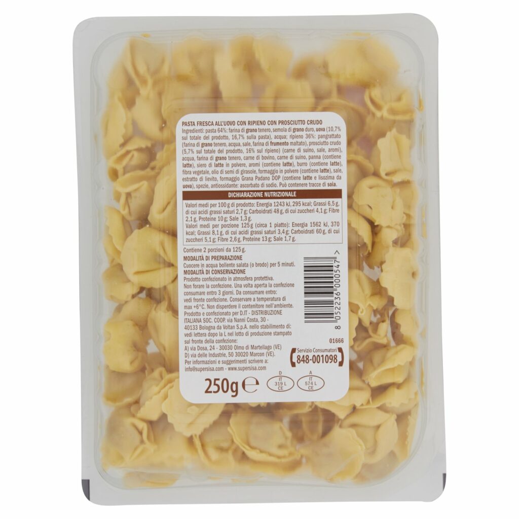 Sisa Tortellini al Prosciutto Crudo 250 g