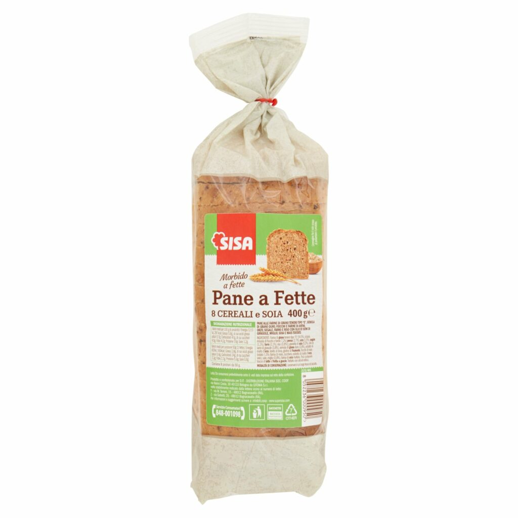 Sisa Pane a Fette 8 Cereali e Soia 400 g