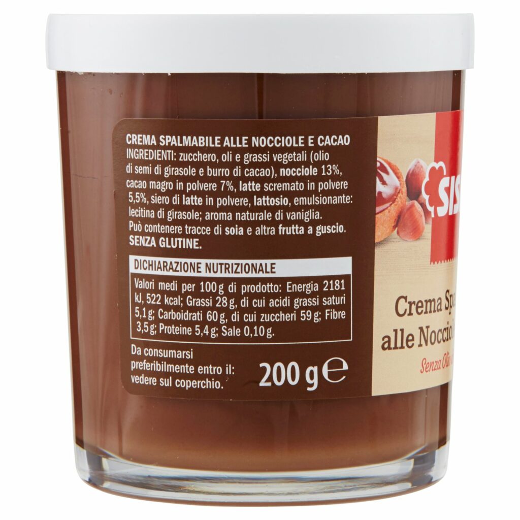 Sisa Crema Spalmabile alle Nocciole e Cacao 200 g
